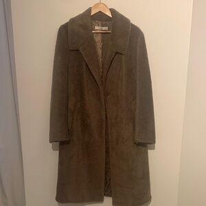 MNG limited edition faux fur dark taupe/ beige Coat